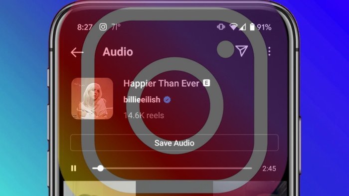 cara download sound dari instagram
